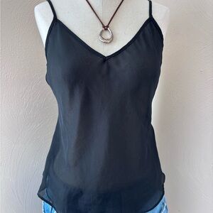 Worthington Black Sheer Camisole Top